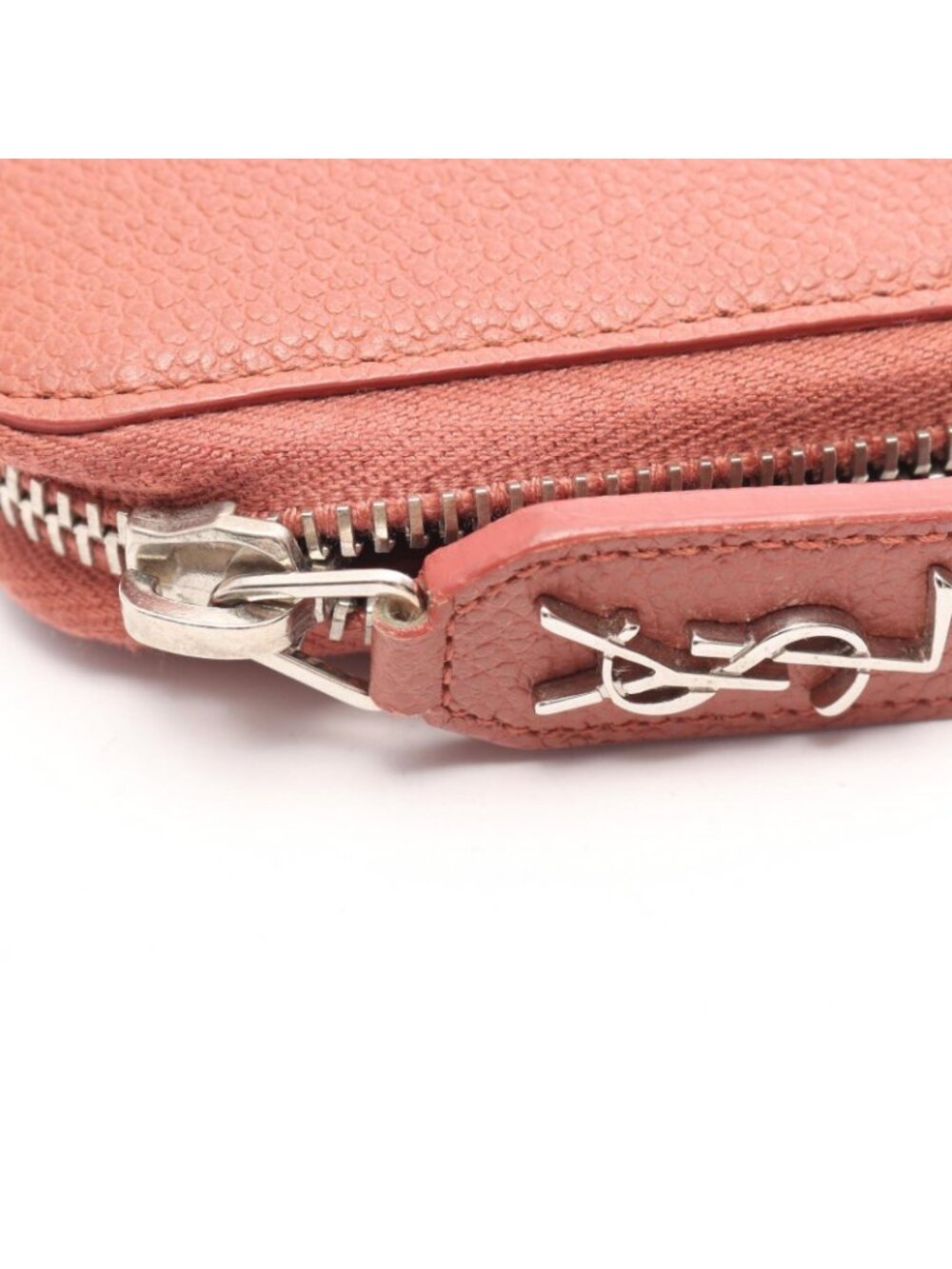 Saint Laurent Paris Round Length Wallet Classic Rive Gauche Terracotta Leather - Picture 7 of 7